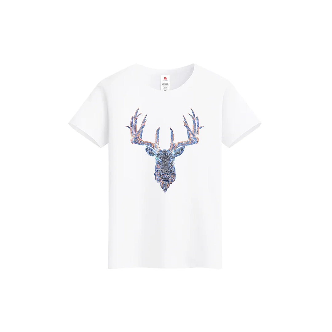 Markhor Print Rhinestone T-shirt