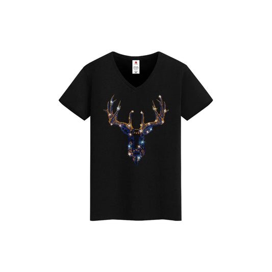 Markhor Print Rhinestone T-shirt