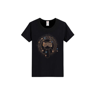 Cartoon Print Rhinestone T-shirt