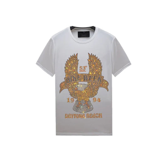 Eagle Wing Biker Rhinestone T-shirt