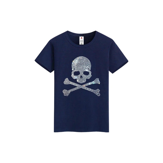 Pirates Skull Rhinestone T-shirt