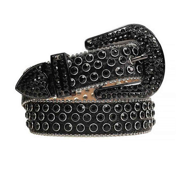 All Black Rhinestone Belt