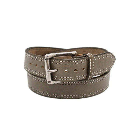 Men's Silver Cloud Leather Belt-Men Leather Belts-Premium Leather Store