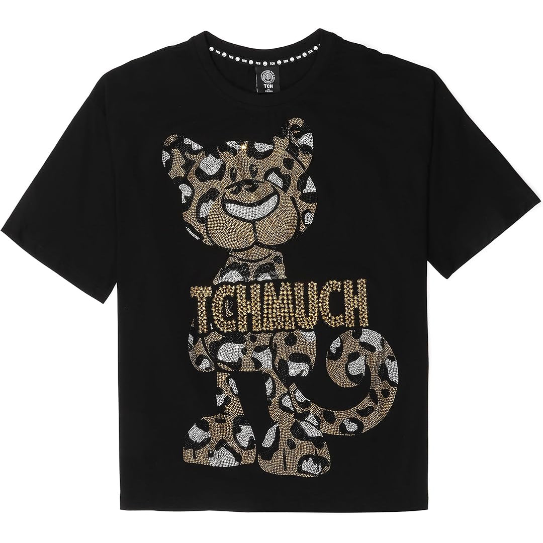 Leopard Print Rhinestone Shirt