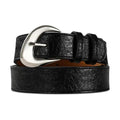 Black Faux Leather Belt with Silver Buckle-Women Leather Belts-Premium Leather Store