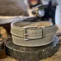Men's Silver Cloud Leather Belt-Men Leather Belts-Premium Leather Store