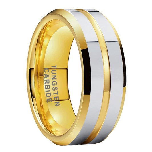 8mm Classic Steel Wedding Tungsten Ring